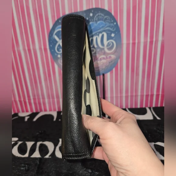 Kate Spade Black Leather Wallet Vintage - Picture 7 of 10